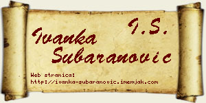 Ivanka Šubaranović vizit kartica